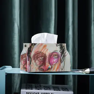 Go With The Flow Leather Tissue Box