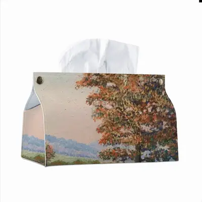 Autumn In The Country Leather Tissue Box