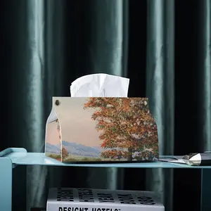 Autumn In The Country Leather Tissue Box