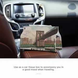 Brooklyn Bridge In Oil Leather Tissue Box