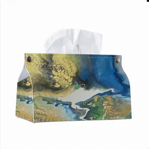 Planet Earth Leather Tissue Box