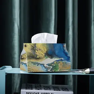 Planet Earth Leather Tissue Box