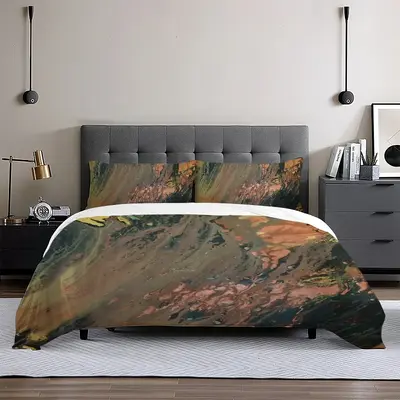 Bronze Abstraction 3-Piece Bedding Set