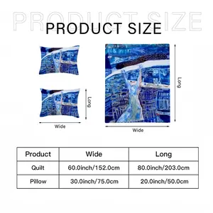 True Blue 3-Piece Bedding Set