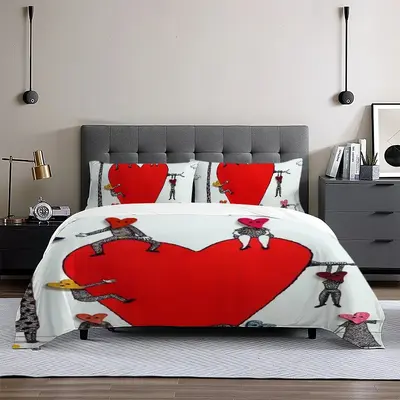 Love Is All Around 3-Piece Bedding Set