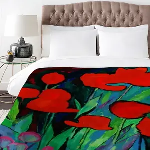 Red Tulips 3-Piece Bedding Set