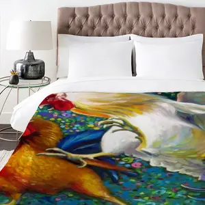 Fighting Roosters 3-Piece Bedding Set