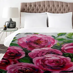 Pink Climbing Roses 3-Piece Bedding Set