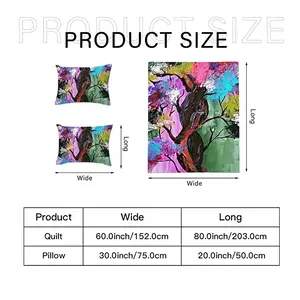 Colorful Family Tree 3-Piece Bedding Set