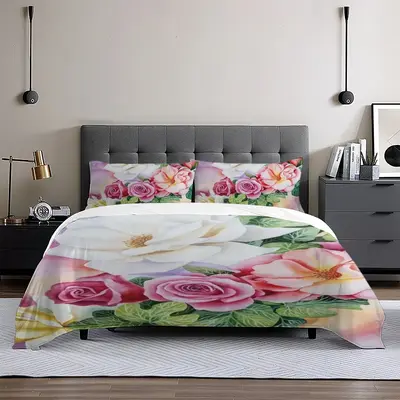 Roses In The Garden 3-Piece Bedding Set