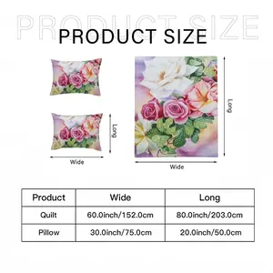 Roses In The Garden 3-Piece Bedding Set