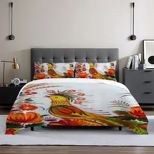 Brown Little Bird 3-Piece Bedding Set