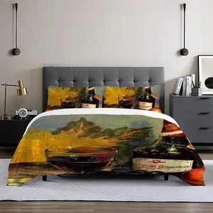 Bright Still Life With Wine 3-Piece Bedding Set