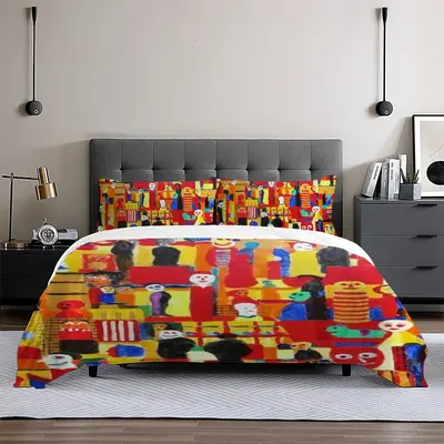 Supermarket Scene 3-Piece Bedding Set