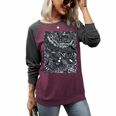 Women Beaken Two-tone Crew Neck T-Shirt