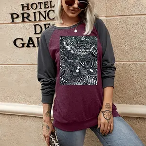 Women Beaken Two-tone Crew Neck T-Shirt