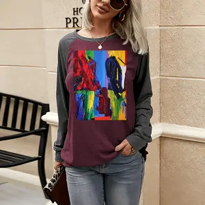 Women The Shopping Two-tone Crew Neck T-Shirt