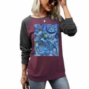 Women Gifts Two-tone Crew Neck T-Shirt