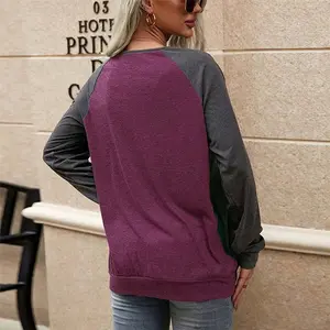 Women Gifts Two-tone Crew Neck T-Shirt