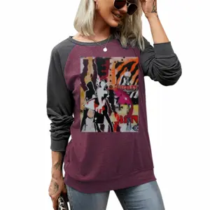 Women La Station Two-tone Crew Neck T-Shirt