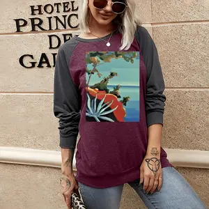 Women On The French Riviera Near Frejus Two-tone Crew Neck T-Shirt