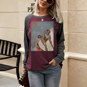 Women Tennis Two-tone Crew Neck T-Shirt