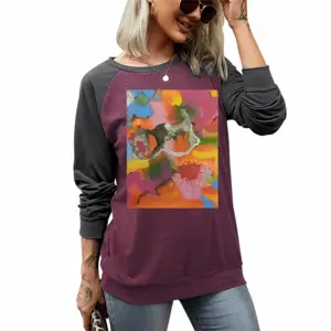 Women Be Happy Two-tone Crew Neck T-Shirt