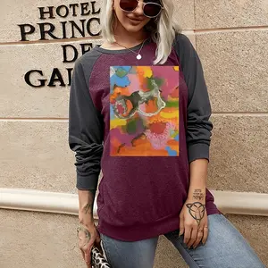 Women Be Happy Two-tone Crew Neck T-Shirt