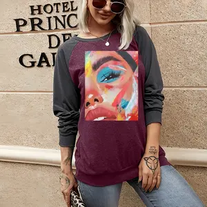 Women Juicy Two-tone Crew Neck T-Shirt