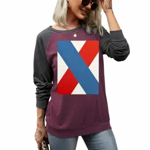 Women Flag 49 Two-tone Crew Neck T-Shirt