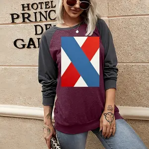 Women Flag 49 Two-tone Crew Neck T-Shirt