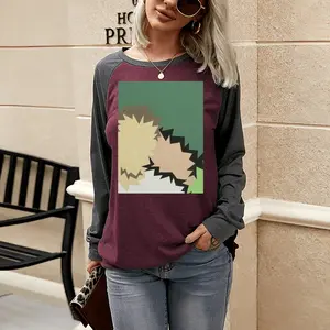 Women Couple Two-tone Crew Neck T-Shirt