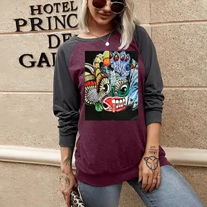 Women Two-Faced Demon Two-tone Crew Neck T-Shirt