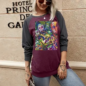 Women Populations Populate Two-tone Crew Neck T-Shirt