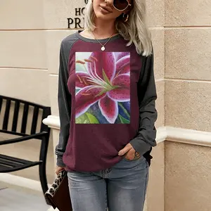 Women Lily Two-tone Crew Neck T-Shirt