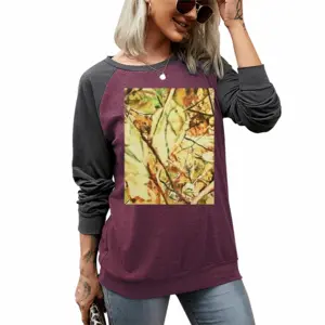 Women Autumn Two-tone Crew Neck T-Shirt