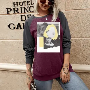 Women Yellow Two-tone Crew Neck T-Shirt