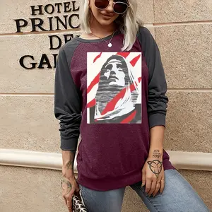 Women Scars Two-tone Crew Neck T-Shirt