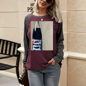 Women Pepsi Two-tone Crew Neck T-Shirt