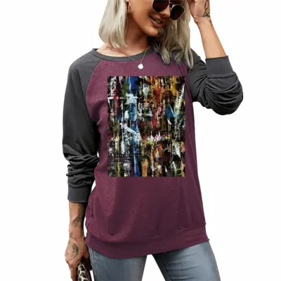 Women #97-2021 Two-tone Crew Neck T-Shirt