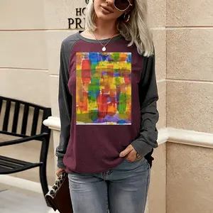 Women Learned Two-tone Crew Neck T-Shirt