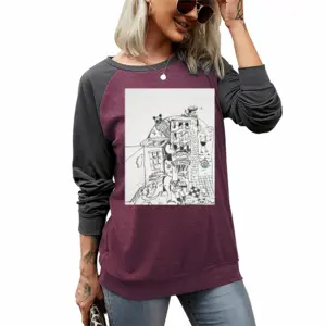 Women Untitled Two-tone Crew Neck T-Shirt