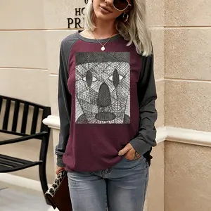 Women Party Time Two-tone Crew Neck T-Shirt