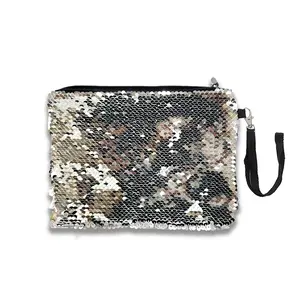 Borders And Boundaries Sequin Makeup Bag