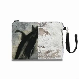 Spirit-Winged-Creature Sequin Makeup Bag