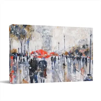 Parisian Couples Canvas Decorative Painting (Multi-Size, Transverse)