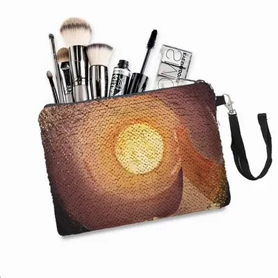 Embracing The Light F Sequin Makeup Bag