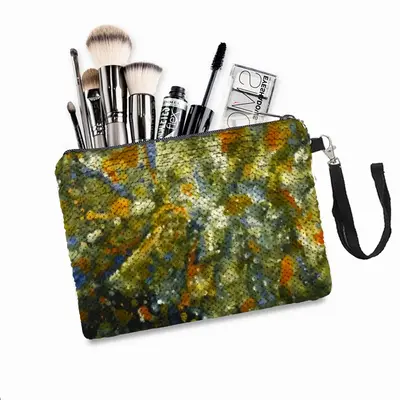 Cellular Universe H Sequin Makeup Bag