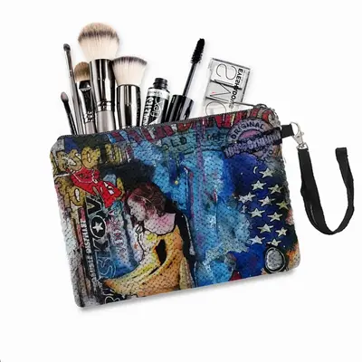 Belt Adjustment Sequin Makeup Bag