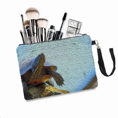 Proud Turtle - Southern Ontario Canada Sequin Makeup Bag